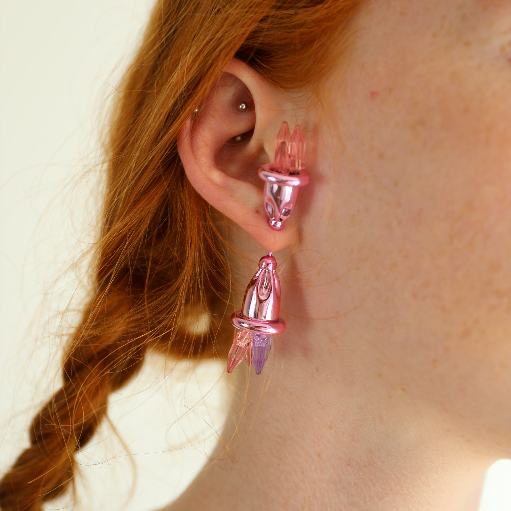 Phygital Wanderlust Earring with Silver & E-Waste